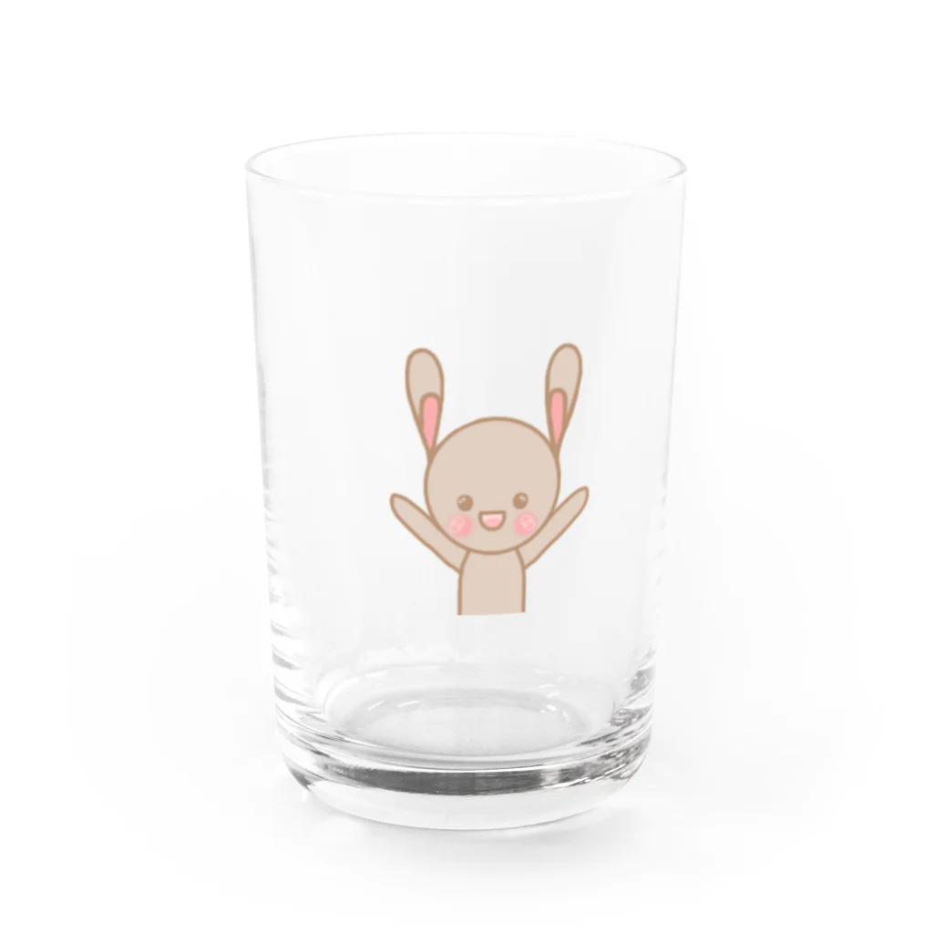 amuhina(あむひな)のうさぎのモコうさ Water Glass :front