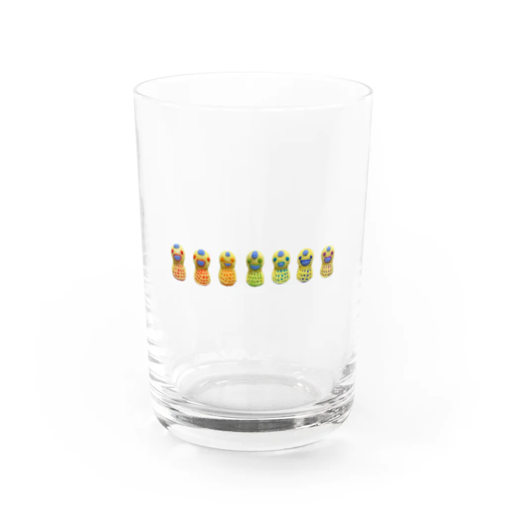 ビッケスズリセンターのチャクラ隊横並び　イカンソクちゃんシリーズVol.6 Water Glass :front