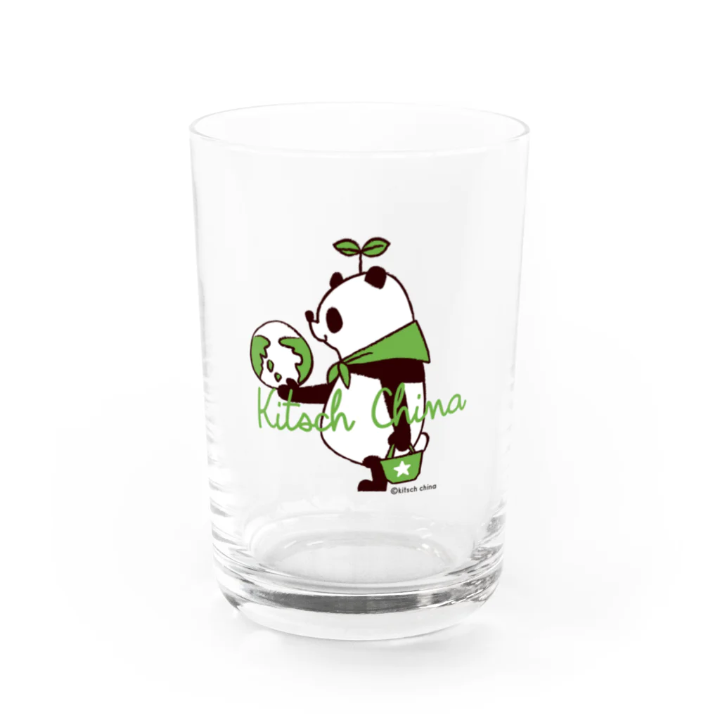 キッチュのSAVE PANDA Water Glass :front