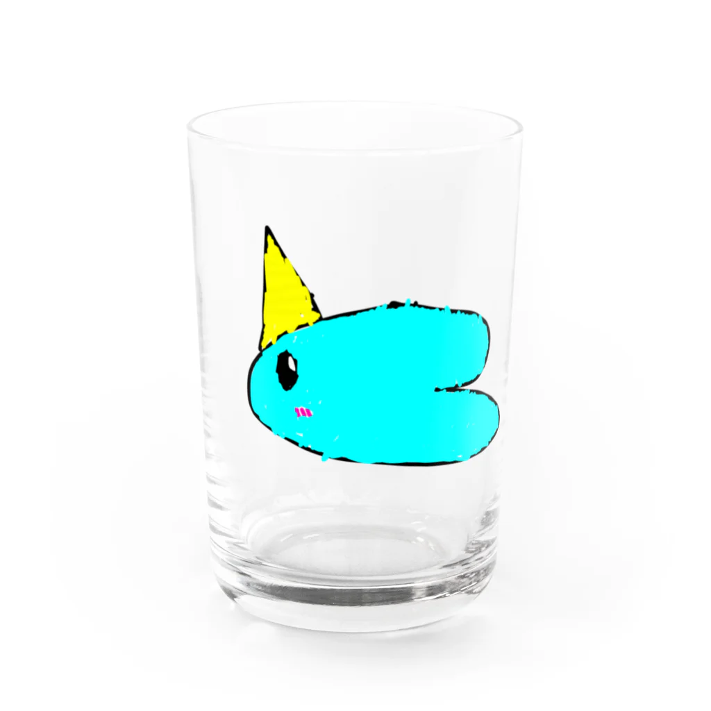 くまくまこーぽれーしょんのサカナユニコーン Water Glass :front