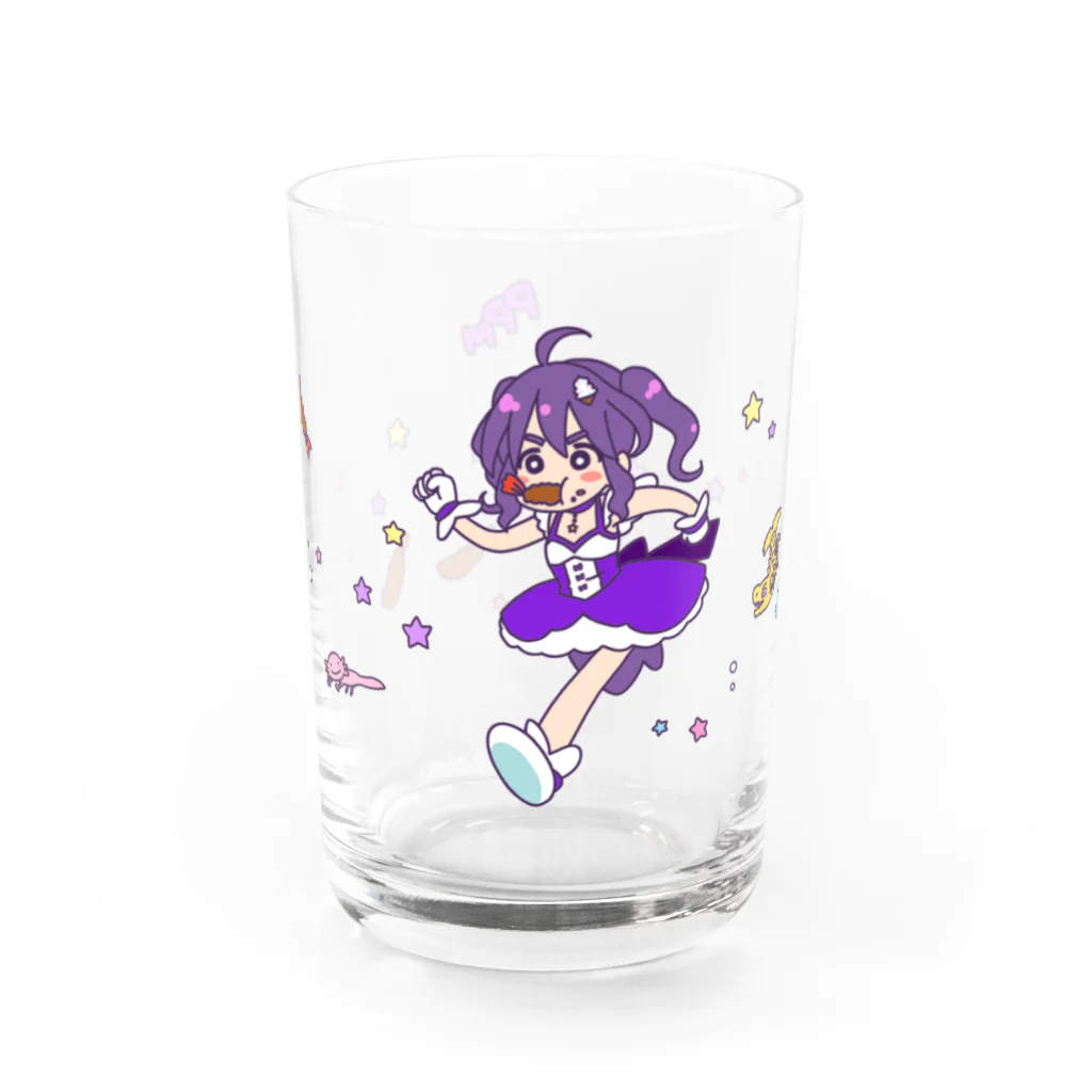 パプミショップのエビふりゃー食ってる場合じゃねえグラス Water Glass :front