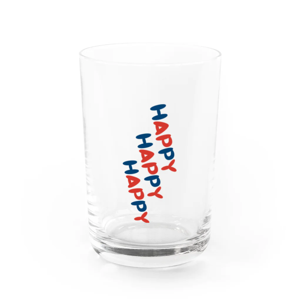 8anna storeのHAPPY HAPPY HAPPY！縦バージョン Water Glass :front