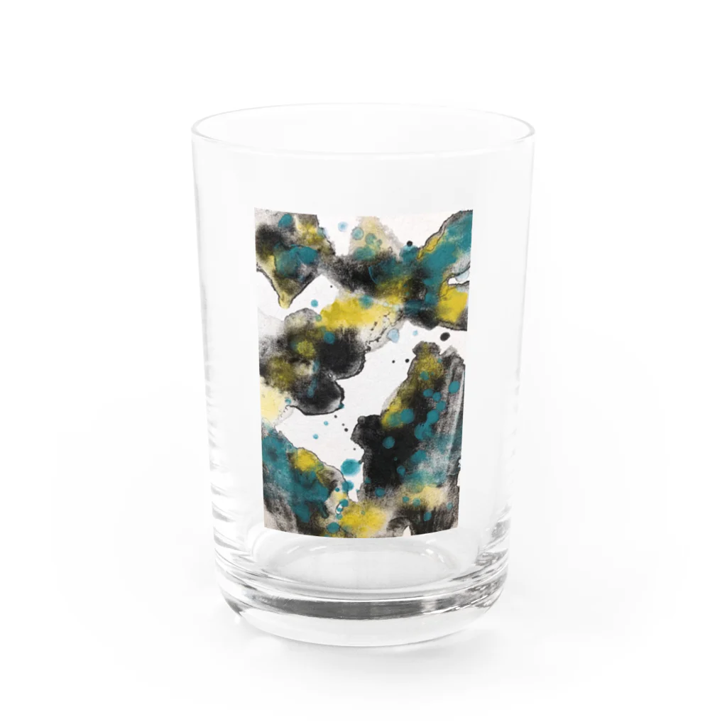 高田弐式のMixing colors  Water Glass :front