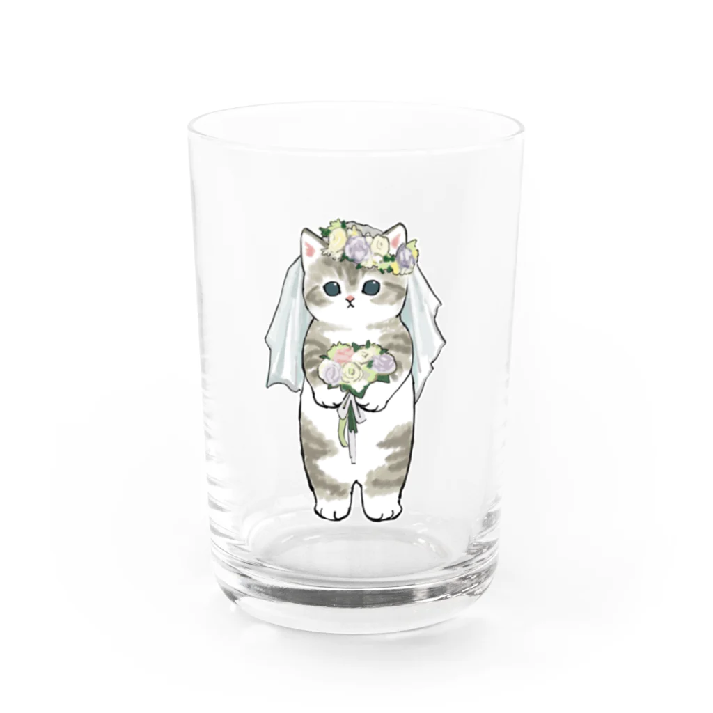 mofusandの花嫁にゃん Water Glass :front