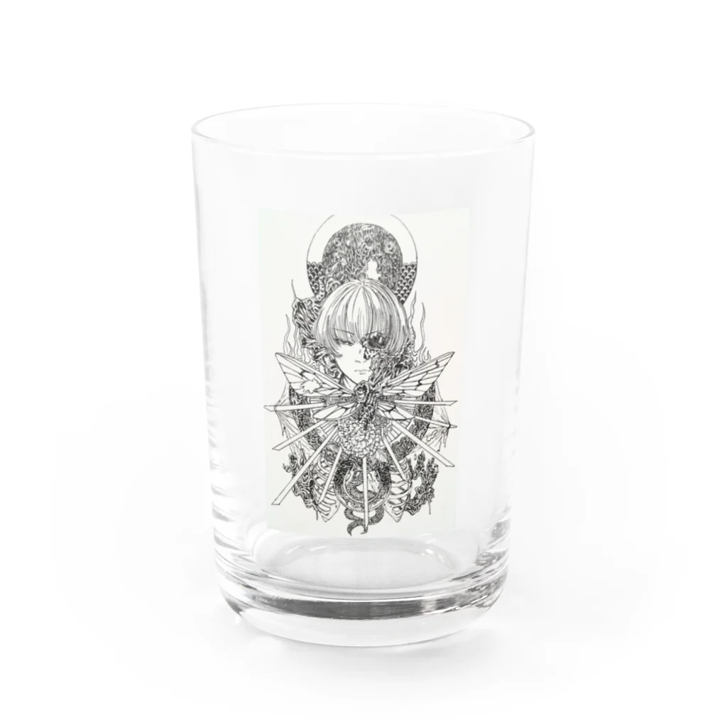 白鹿の蟒蛇 Water Glass :front