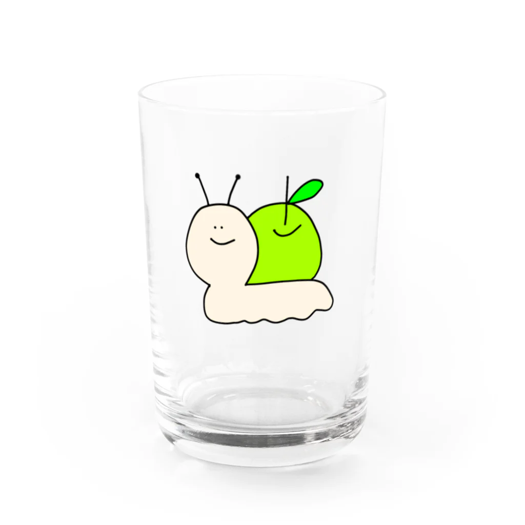 ゆるいもの倶楽部の🐌カタツムりんご🍏 Water Glass :front