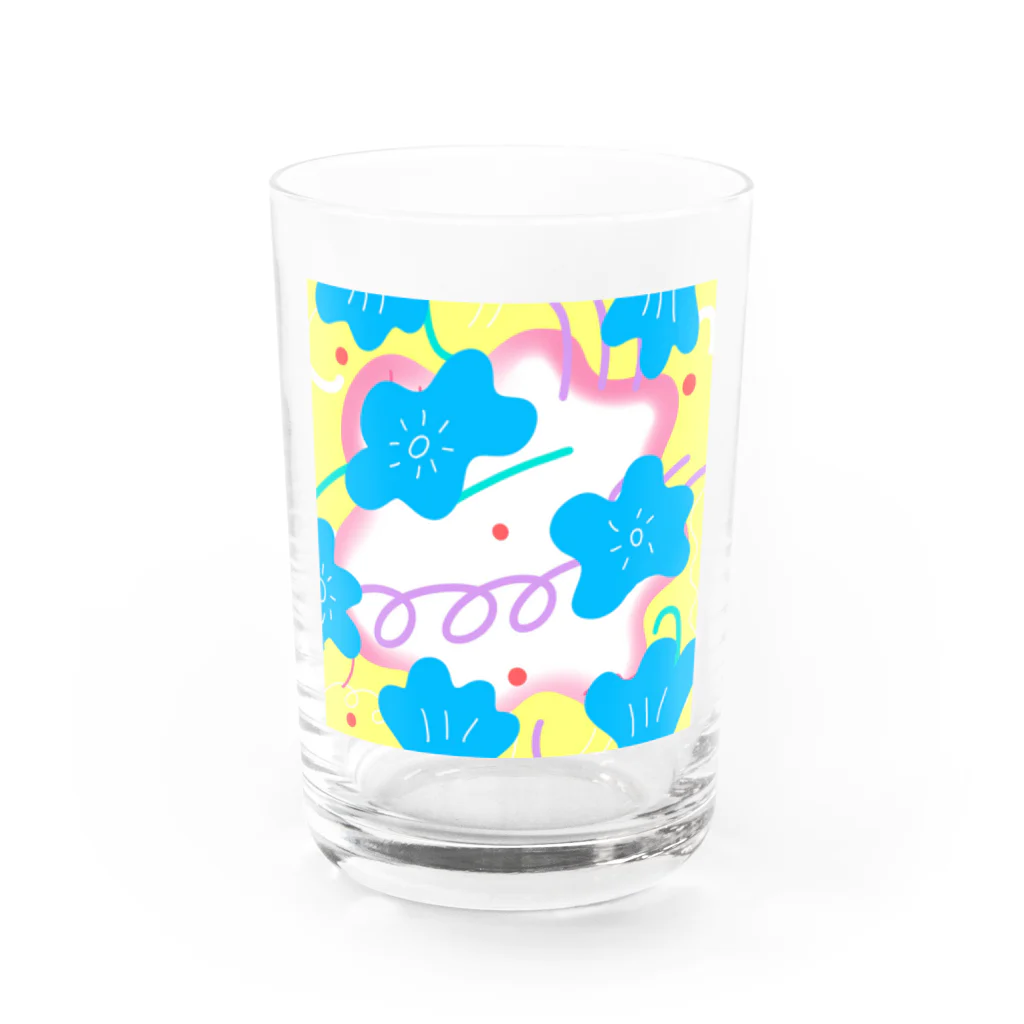 kirinpicnicのハッピーフラワーはじける Water Glass :front