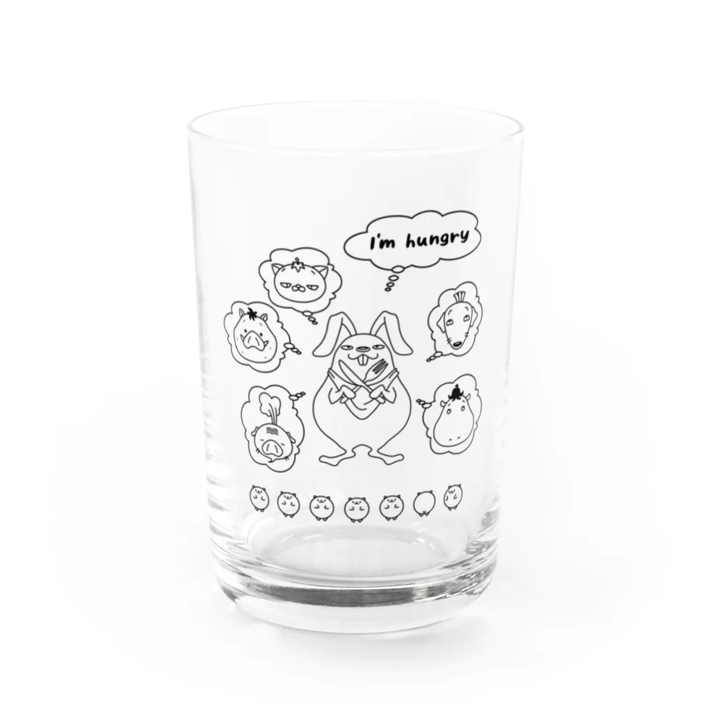 充実夜祭のハングリー Water Glass :front