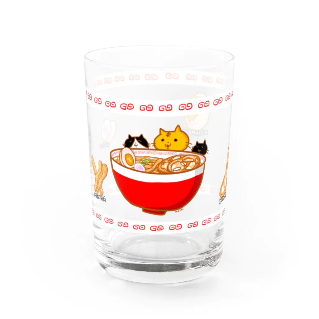 まめのき。のにゃーめん！具材付き Water Glass :front