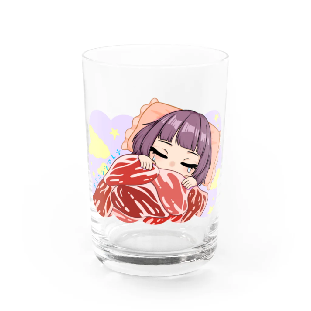 お肉屋さんのオフトン Water Glass :front