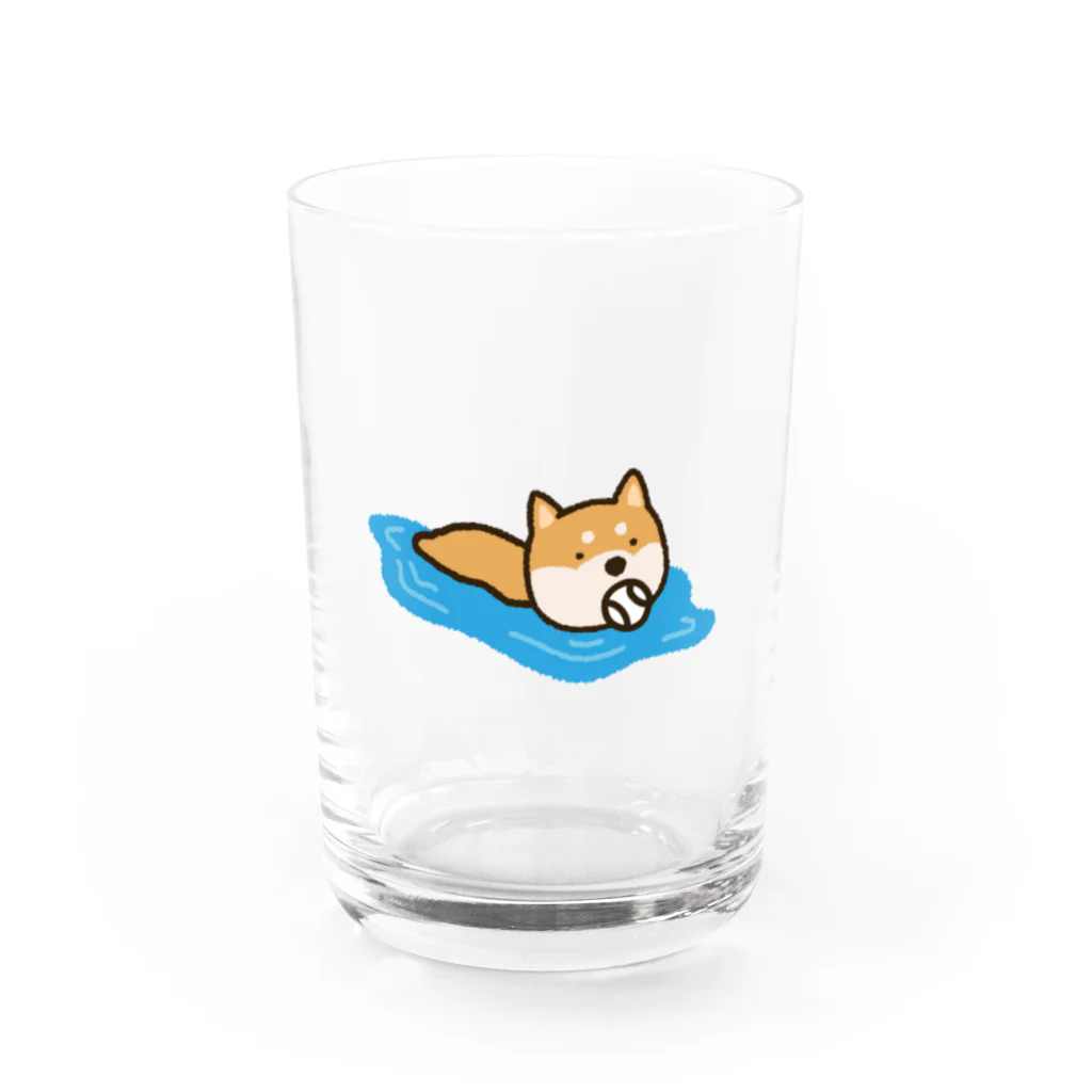 しばじるしデザインの泳ぐ！しばいぬ Water Glass :front