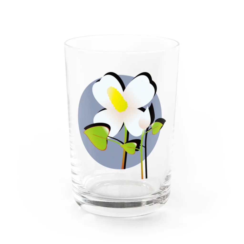 か〜ごのドクダミの花 Water Glass :front