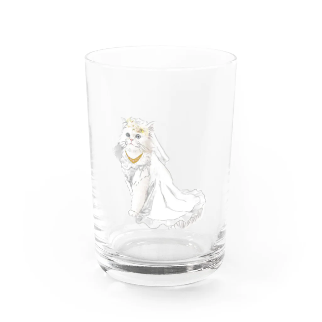 似顔絵婚姻届/スマホDIY婚姻届~ai.create~の無料♡婚姻届お揃い新婦VER. Water Glass :front