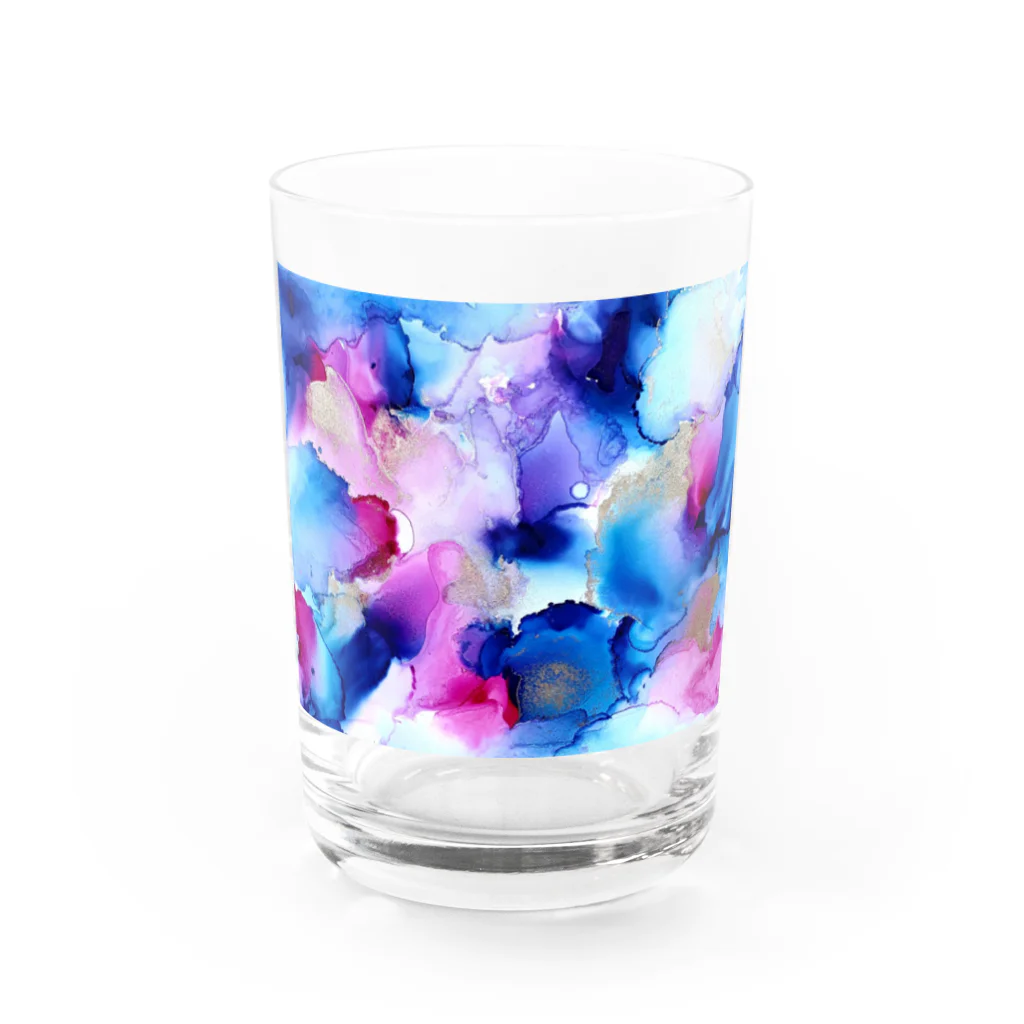 corona_homeのカラフルフラワー Water Glass :front