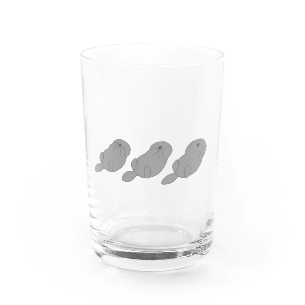 ぴーやまの見ざラッコ言わざラッコ聞かざラッコ Water Glass :front