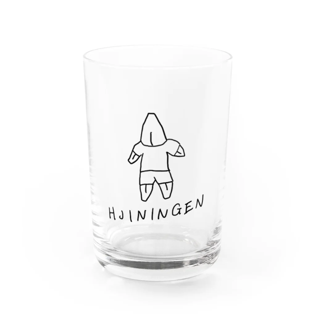 ぶらんち工房のひじにんげん Water Glass :front