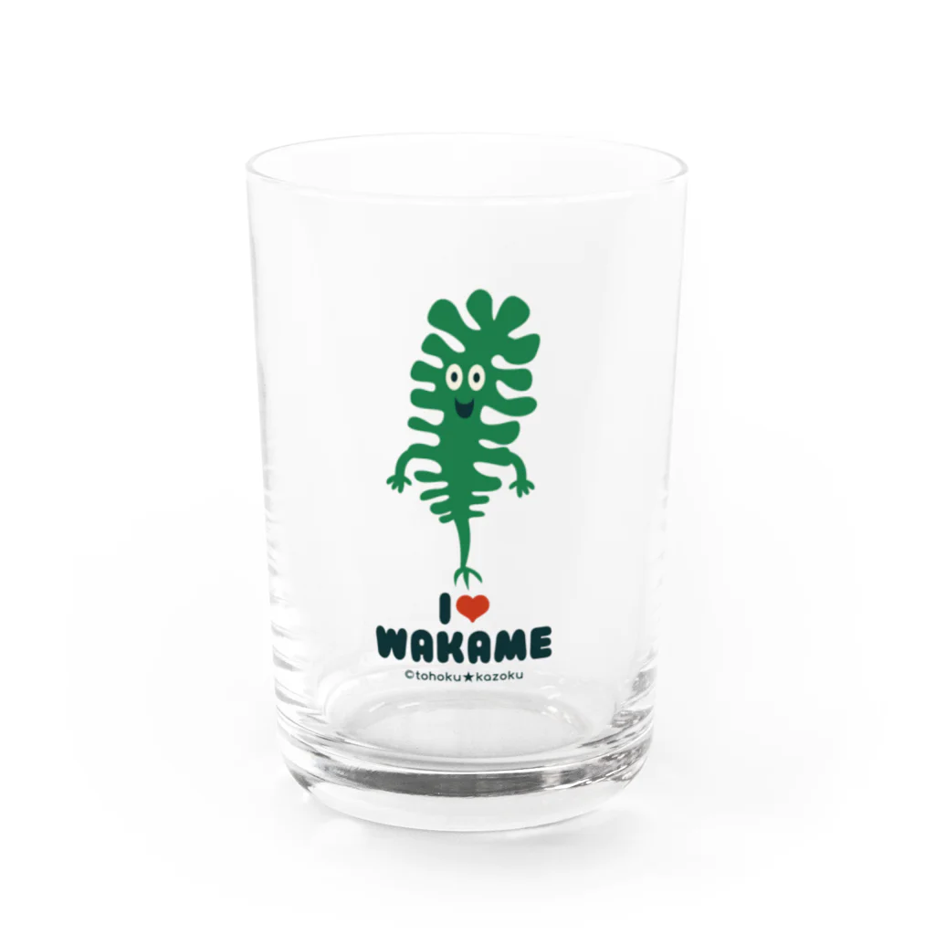 YoakeNecoのわかめんぬ　東北☆家族 Water Glass :front