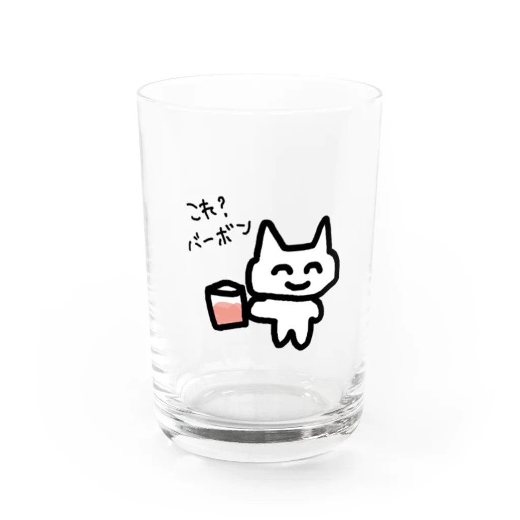 堕天使ストアのバーボンを飲む猫 Water Glass :front