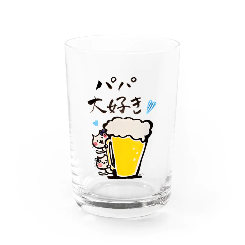 Yuu & Miiのこねことビール Water Glass :front