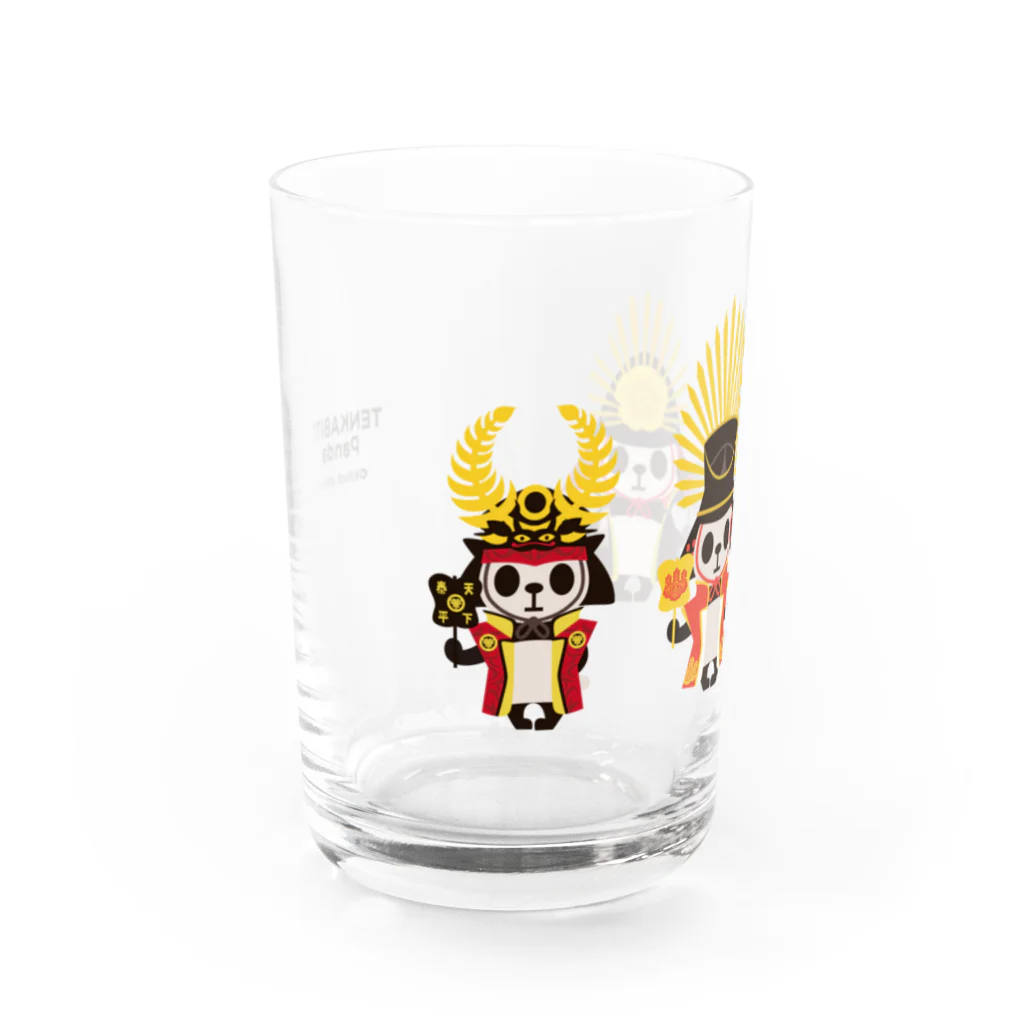 キッチュのカブリモノ天下人パンダ Water Glass :front