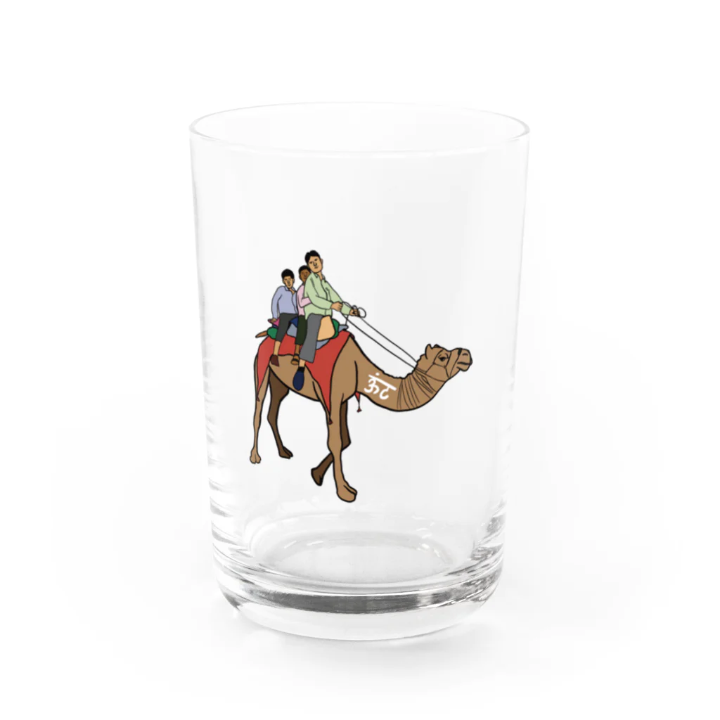 インドのHIMANSH.labのヒンディー語　ラクダ　ウーント　インド　India Water Glass :front