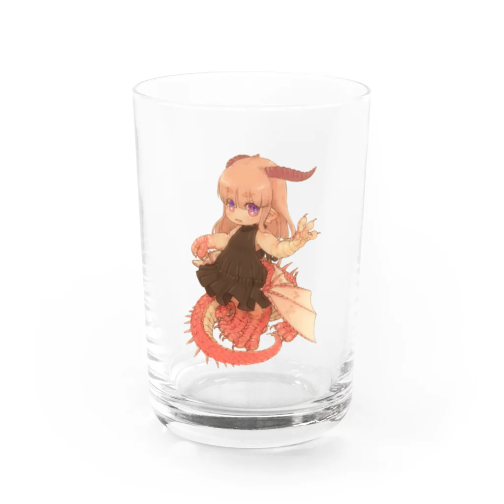 不死千代のどらごんがーる Water Glass :front