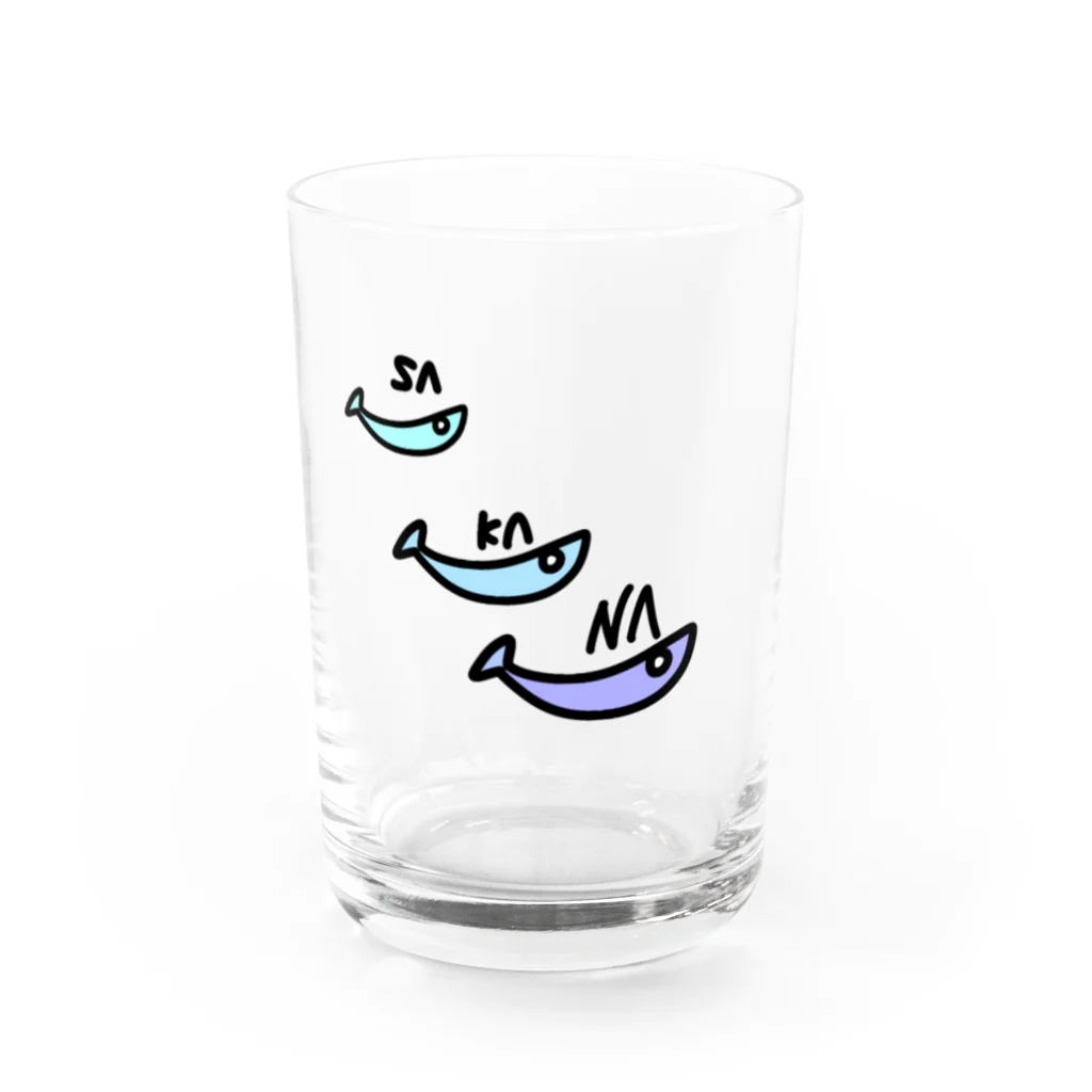 くらの色々屋さんの生魚さん×3 Water Glass :front