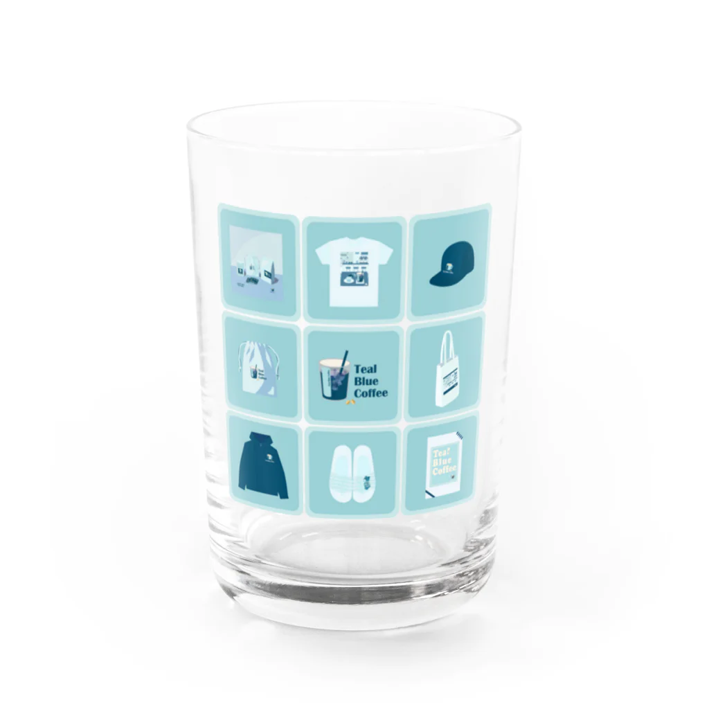 Teal Blue CoffeeのTealBlueItems _Cube BLUE Ver. Water Glass :front