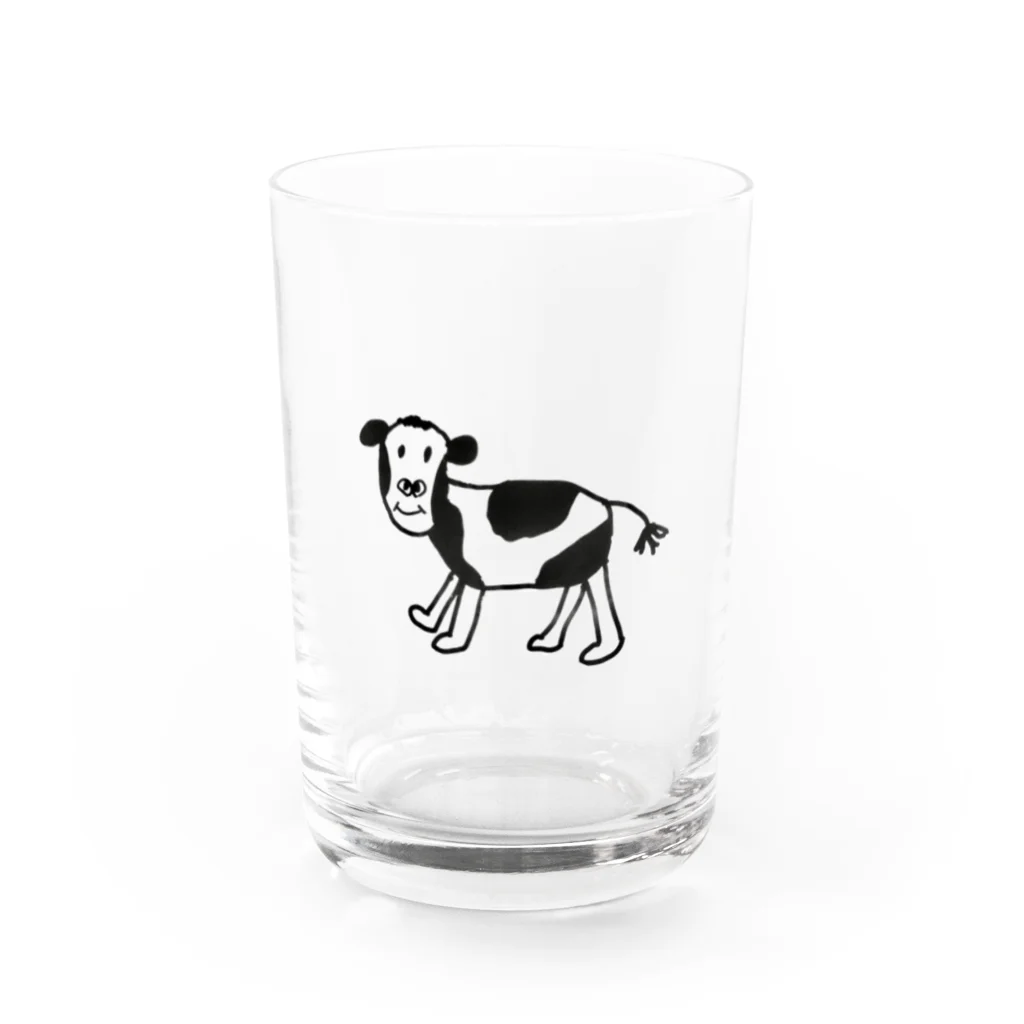 BB onlineのカウくん Water Glass :front