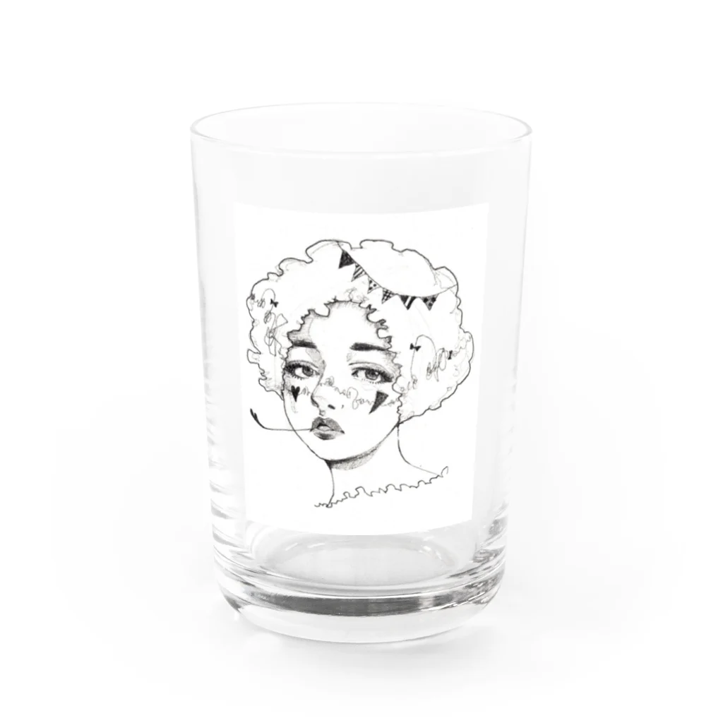 303companyの鉛筆画「サーカス」 Water Glass :front