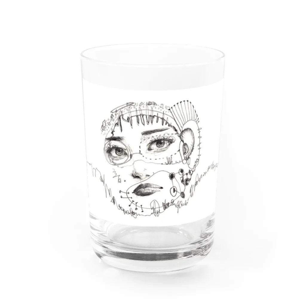 303companyの鉛筆画「音」 Water Glass :front