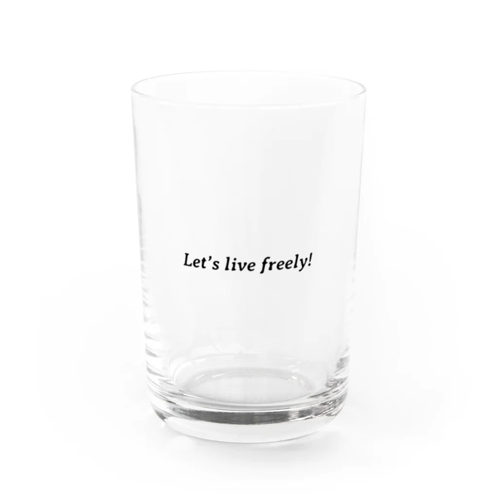 A’sのLet’s live freely! Water Glass :front