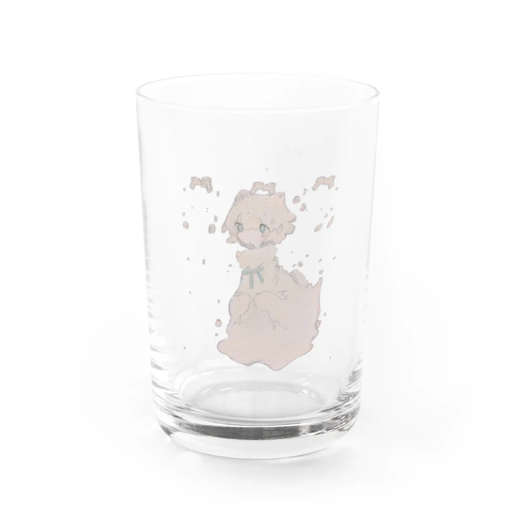 ゆーきんの絵ぐっずのナタデココあかちゃん Water Glass :front