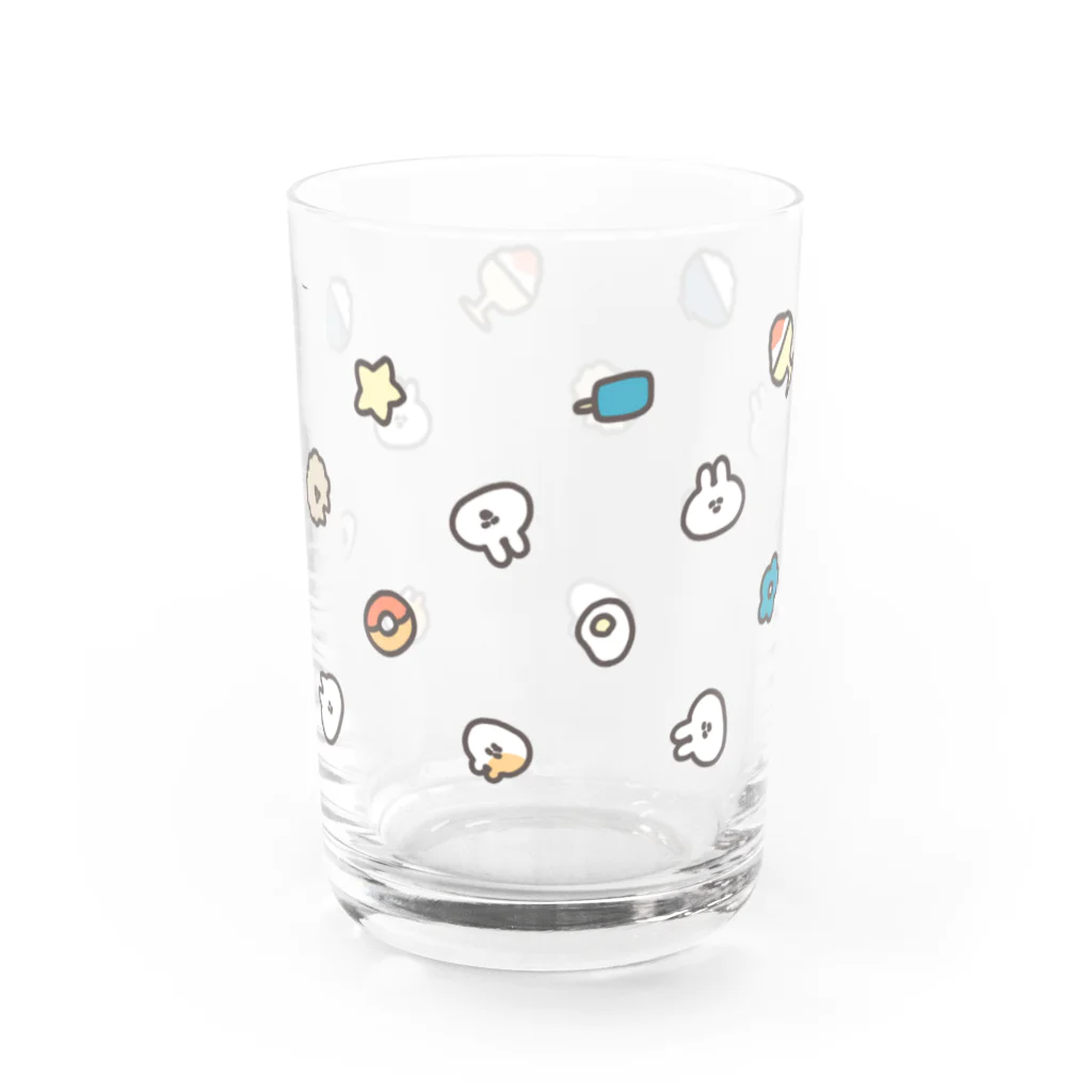 ナポリのSUZURIのうさちゃんファミリー Water Glass :front