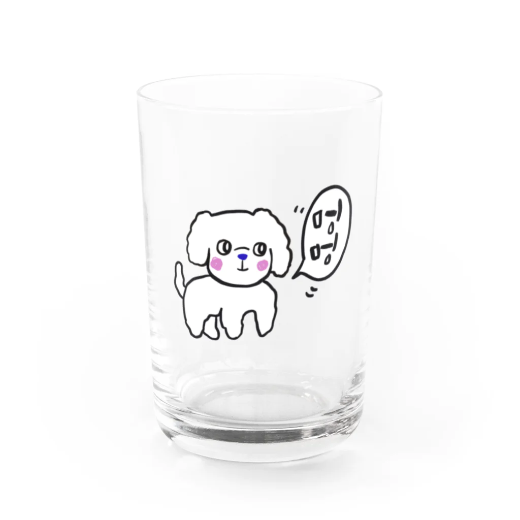 街のハングル屋さんの멍멍 グラス Water Glass :front