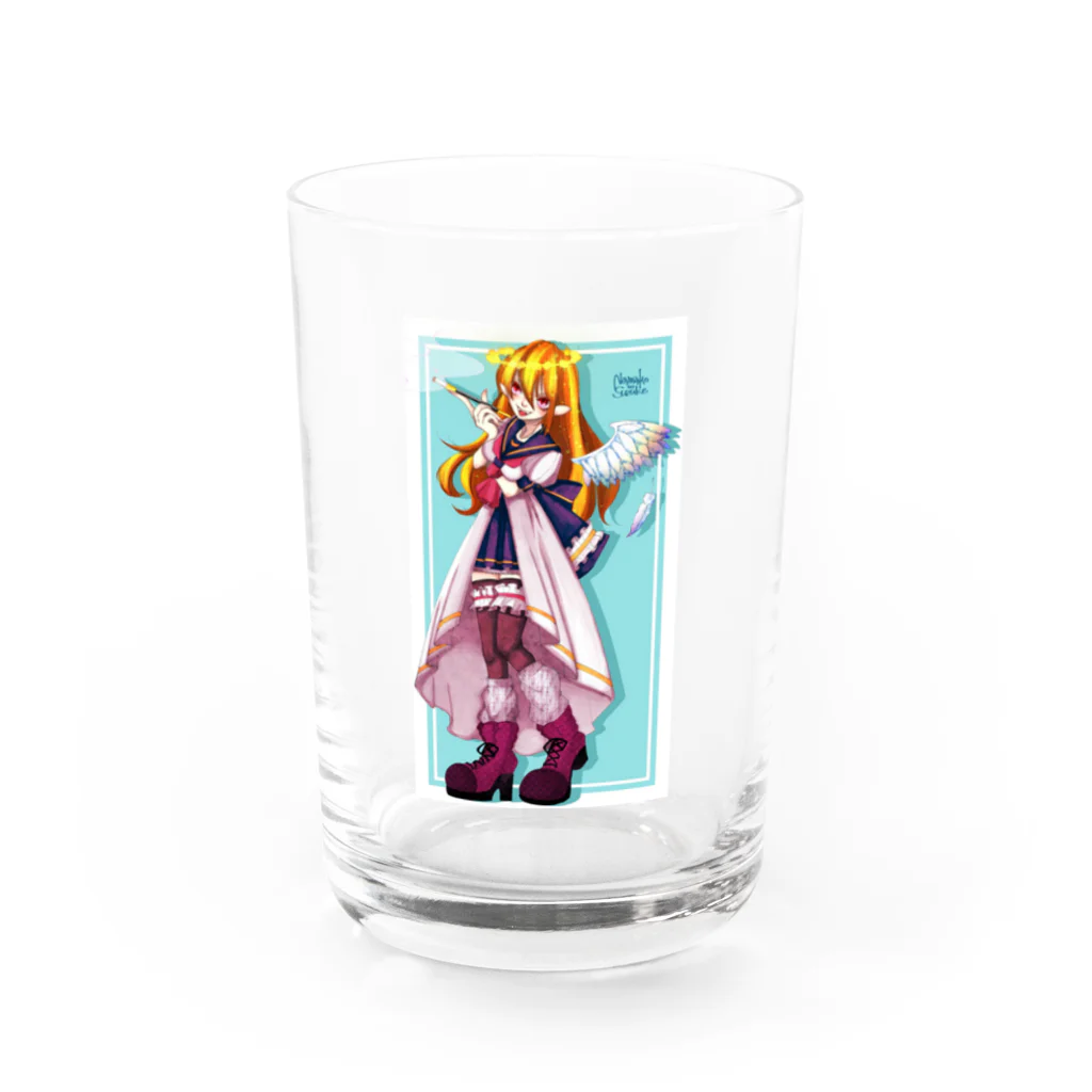 なまこの酢漬けアイテムの落第天使ちゃん Water Glass :front