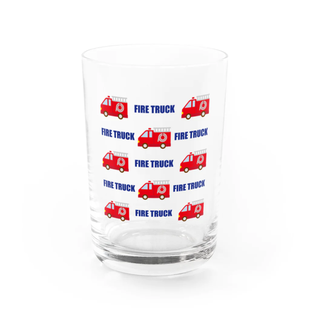 フォーヴァの 消防車 Water Glass :front