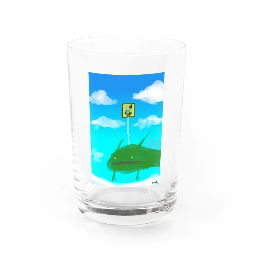 空想世界悠々社のソラをとぶいきもの Water Glass :front