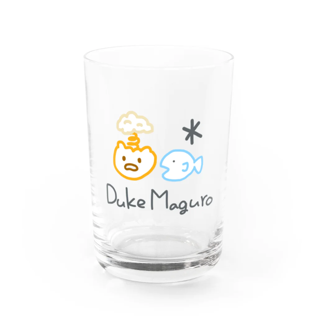 漬けマグロの推しマちゃん Water Glass :front