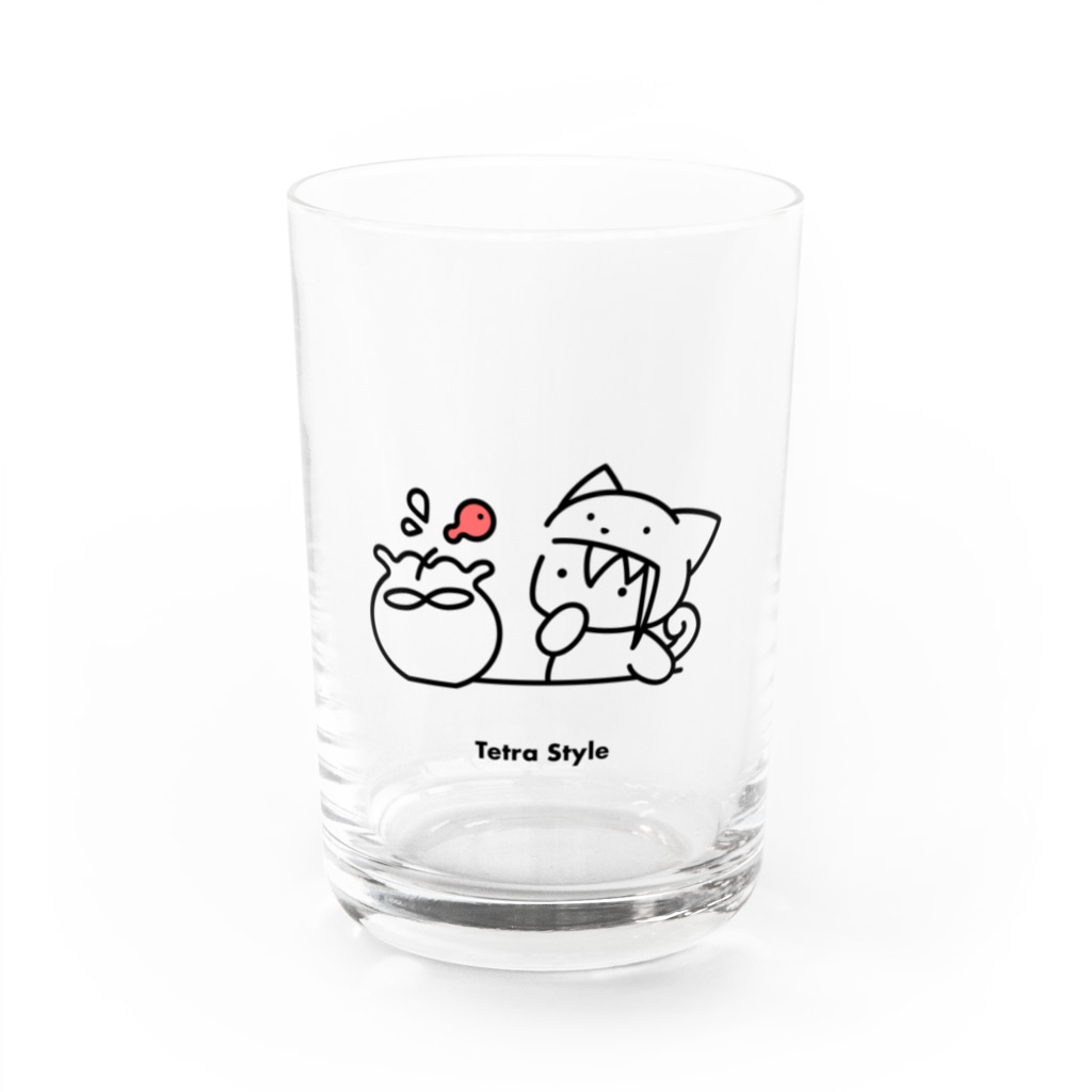 Tetra Styleの金魚（しぃる） Water Glass :front