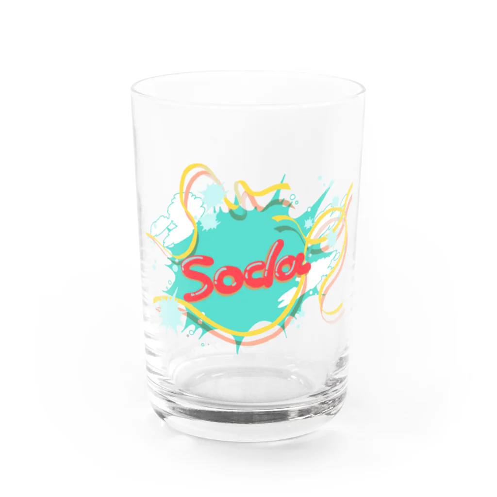 カナのおみせのはじけるsodaグッズ Water Glass :front