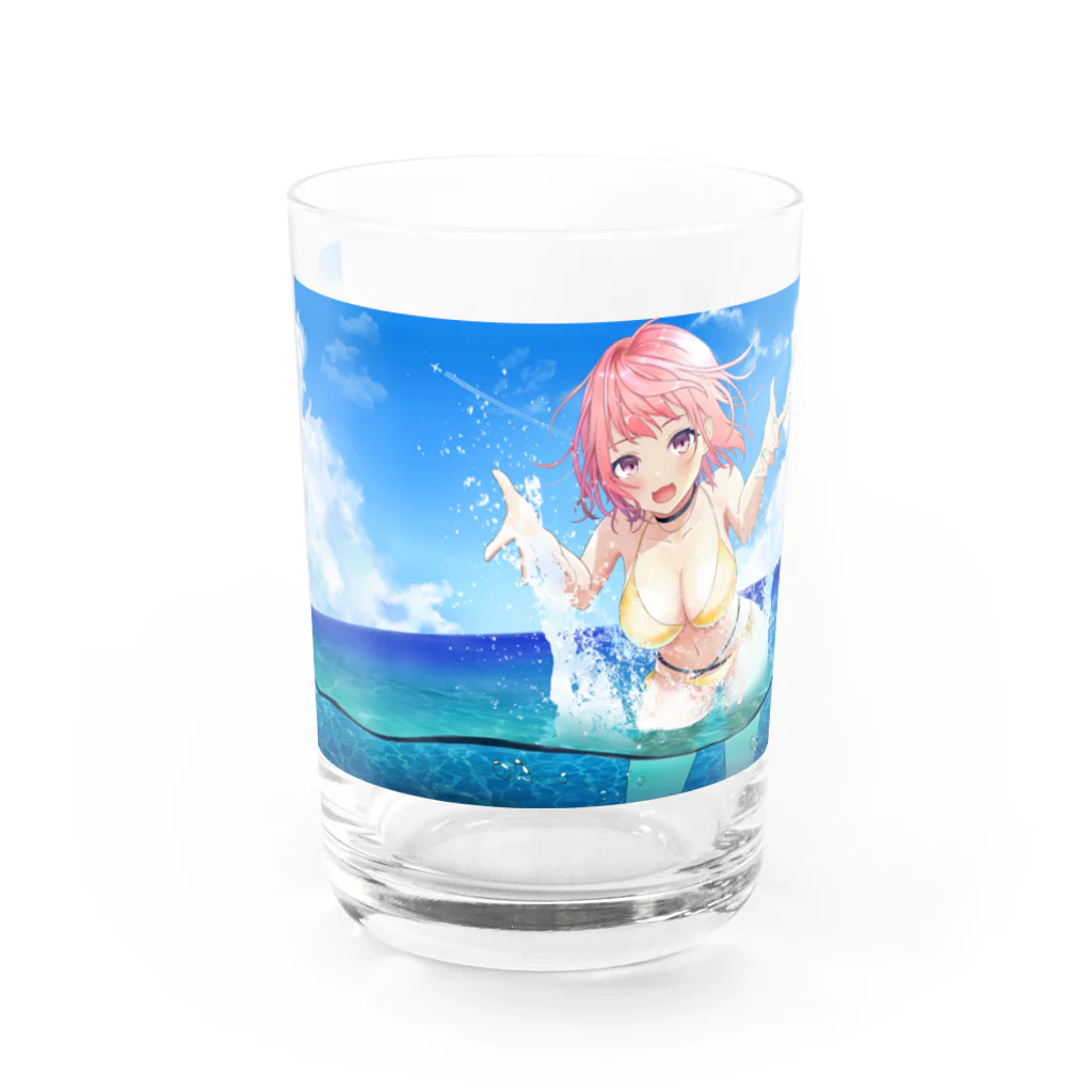 桃乃もも@Vtuberのももスイムウェア Water Glass :front