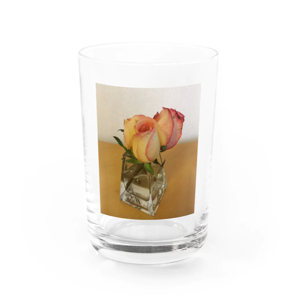 GreenTrexのバラのある生活 Water Glass :front