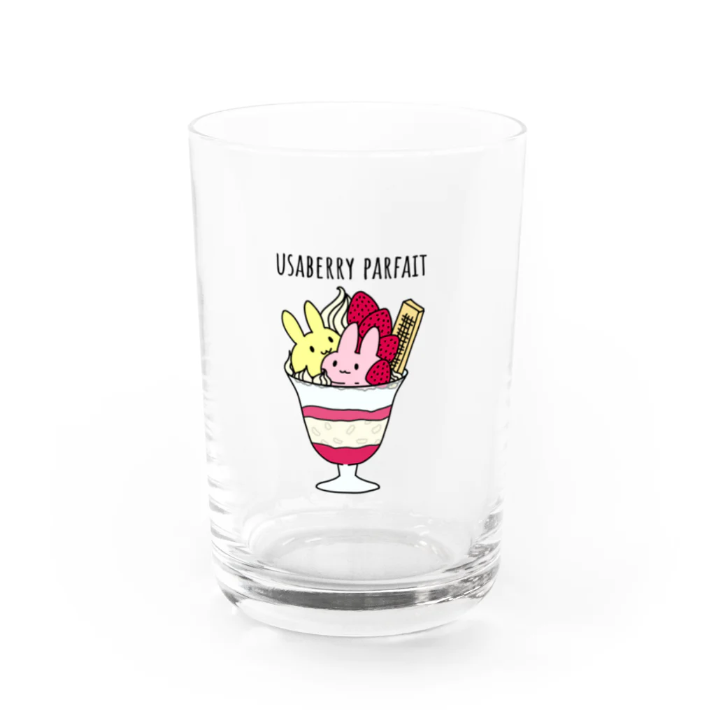 USAGI DESIGN -emi-のうさベリーパフェ Water Glass :front