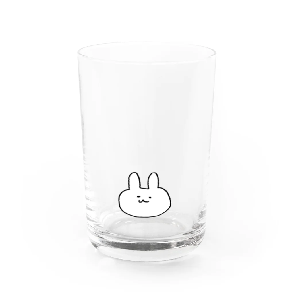 misopiyoのシンプルなうさぎ Water Glass :front