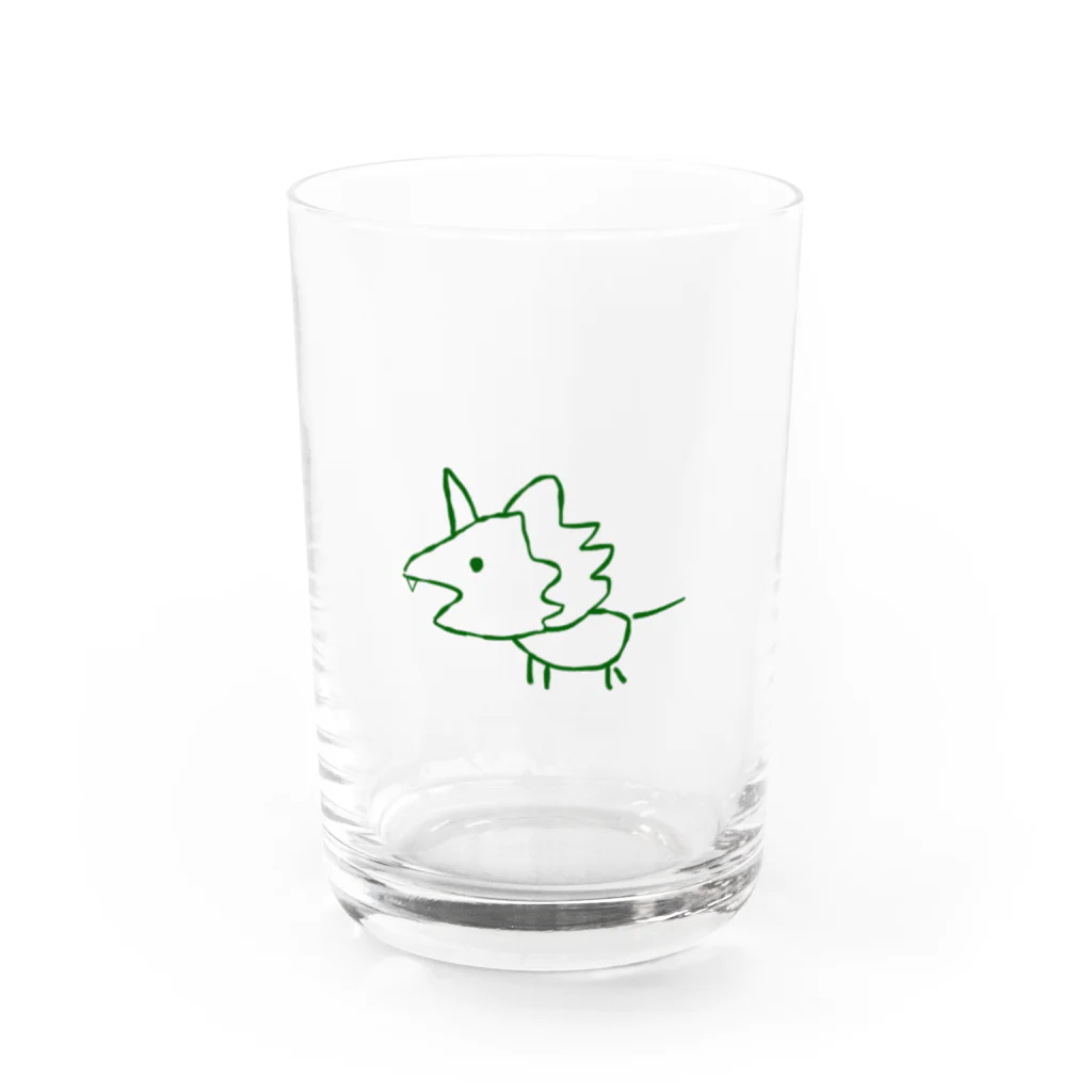 かにみそが多いのトリケラトプスのあかちゃん Water Glass :front