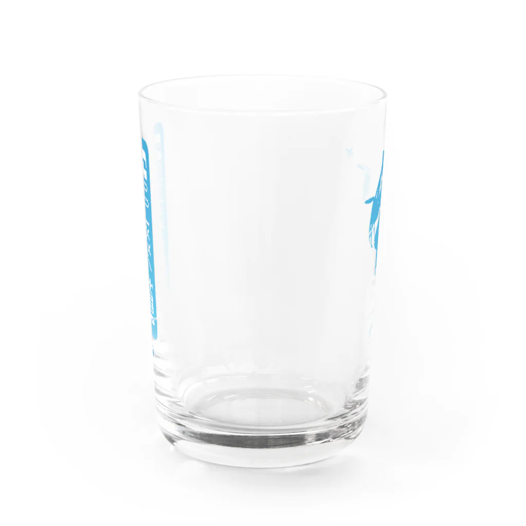 よかショップ　SUZURI店の空爽草(そらそうくさ)グラス Water Glass :front