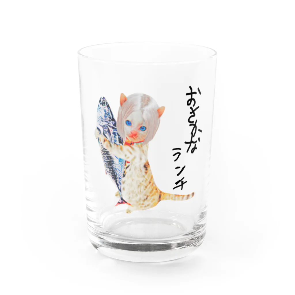 Rock catのおさかなランチ Water Glass :front