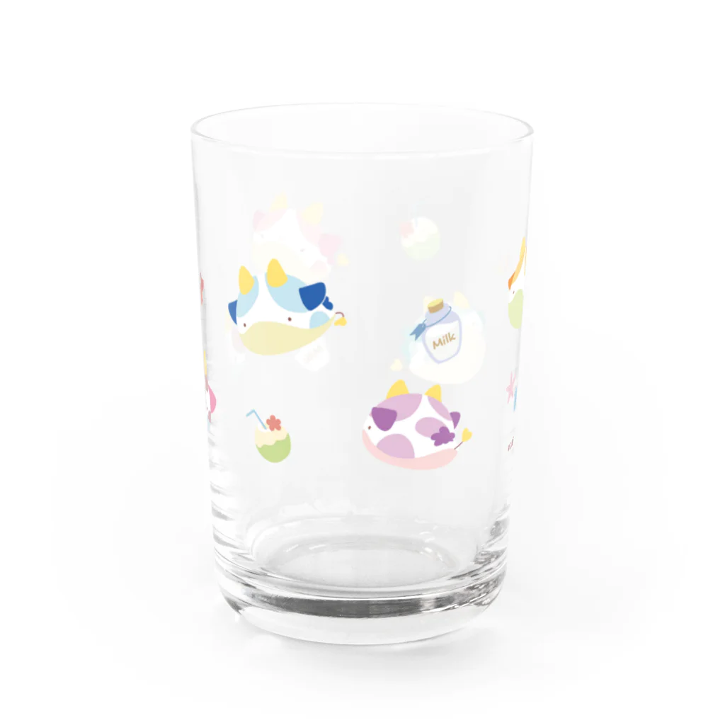 かわいそかわいい🍼ウミウシさんのウミウシさんがいっぱい🍼 Water Glass :front