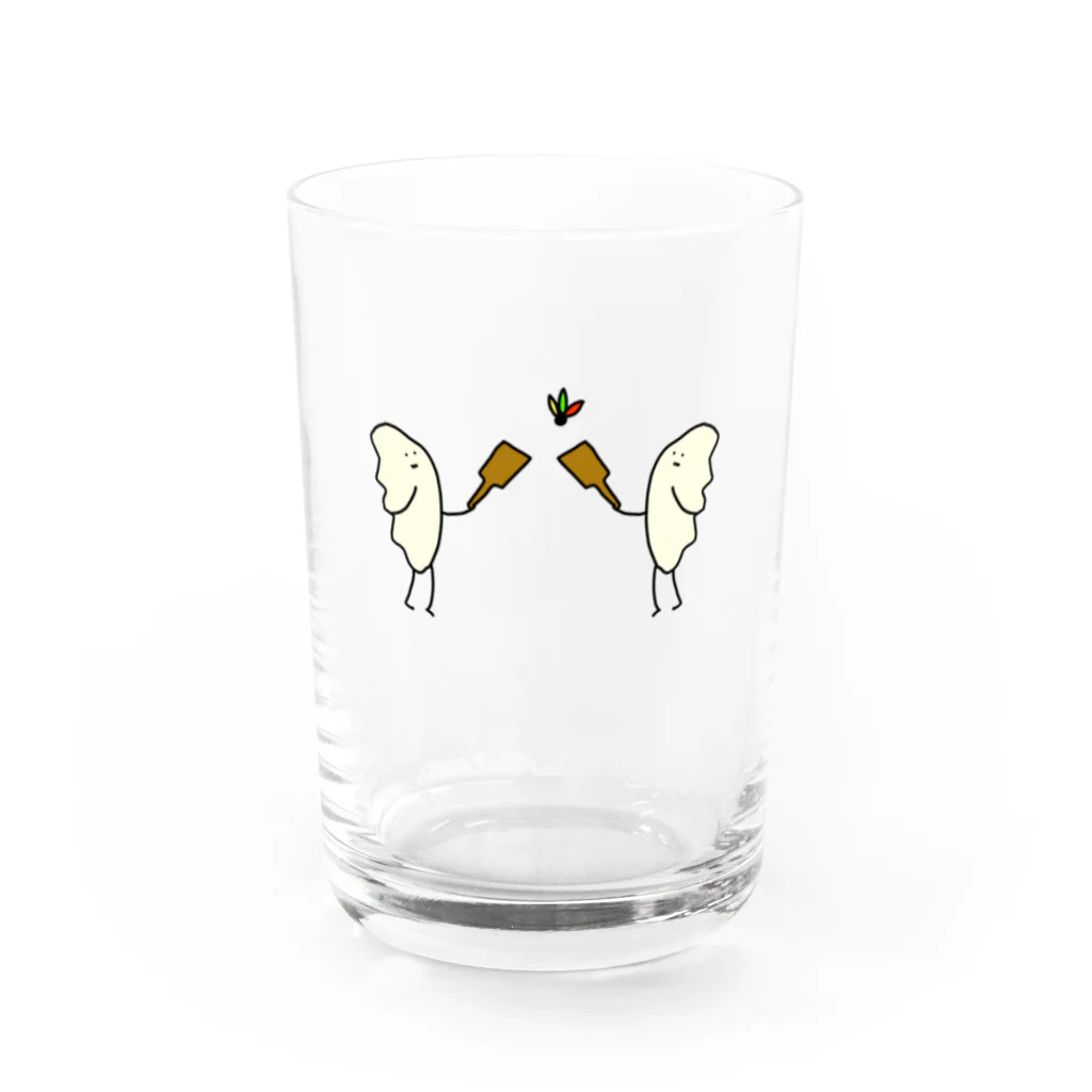 ＋Whimsyの羽根つき餃子 Water Glass :front